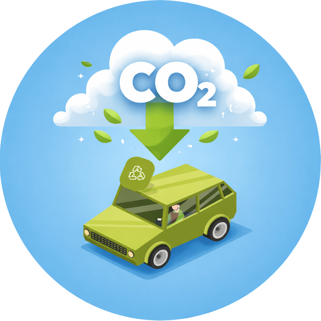 Besparing in CO₂-uitstoot